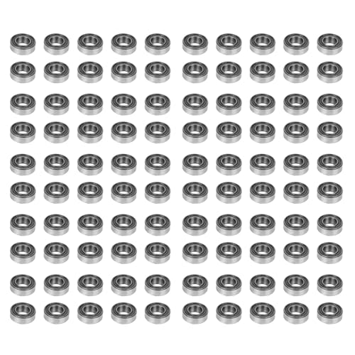 Hklshyd 100 StÜCke Miniatur Gummi Versiegelt Metall Geschirmt Metrische Radial Lager, MR126 ZZ 6 x 12 x 4 MM Hklshyd 100 StÜCke Miniatur Gummi Versiegelt Metall Geschirmt Metrische Radial Lager, MR126 ZZ 6 x 12 x 4 MM von Hklshyd