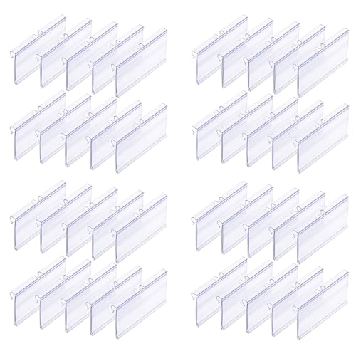 Hklshyd 280 StüCk 8X4,2cm Durchsichtige Kunststoff Etiketten Halter für Draht Regal Einzelhandel Preis Etiketten Korb Etiketten Clip auf Etiketten für Lagerung BehäLter Hklshyd 280 StüCk 8X4,2cm Durchsichtige Kunststoff Etiketten Halter für Draht Regal Einzelhandel Preis Etiketten Korb Etiketten Clip auf Etiketten für Lagerung BehäLter von Hklshyd