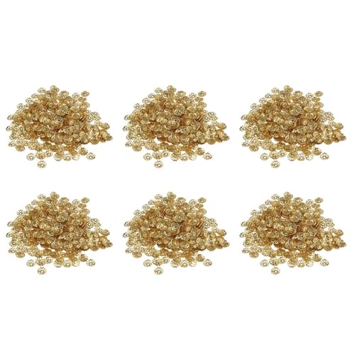 Hklshyd 3000 Stück 6Mm Gold Ton Perlenkappen für Schmuck Machen Hklshyd 3000 Stück 6Mm Gold Ton Perlenkappen für Schmuck Machen von Hklshyd