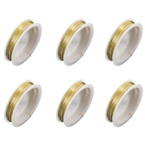 Hklshyd 6X Farbiger Messingdraht Gold 9M X 0.5Mm Hklshyd 6X Farbiger Messingdraht Gold 9M X 0.5Mm von Hklshyd