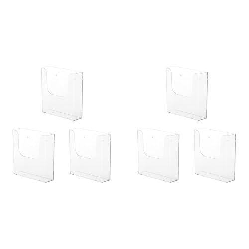 Hklshyd 6x Wandmontierter Akten-Organizer Transparenter Wand-Aktenhalter Ordner A5 Aktenhalter für das Home Office von Hklshyd