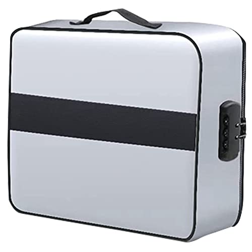 Hklshyd Dokumententasche mit Schloss -, FeuchtigkeitsbestäNdig, 3-Lagig, 38,1 X 27,9 Cm, Organizer für Wichtige Dokumente (Silber) von Hklshyd