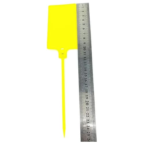 Hklshyd Plomben Kunststoff Versandanhänger Logistikanwendung Etikettenbinder mit Großem Schild, 255 mm Gesamtlänge, Paket mit 100 Stück, Langlebig, Einfach zu Verwenden, Gelb. Hklshyd Plomben Kunststoff Versandanhänger Logistikanwendung Etikettenbinder mit Großem Schild, 255 mm Gesamtlänge, Paket mit 100 Stück, Langlebig, Einfach zu Verwenden, Gelb. von Hklshyd