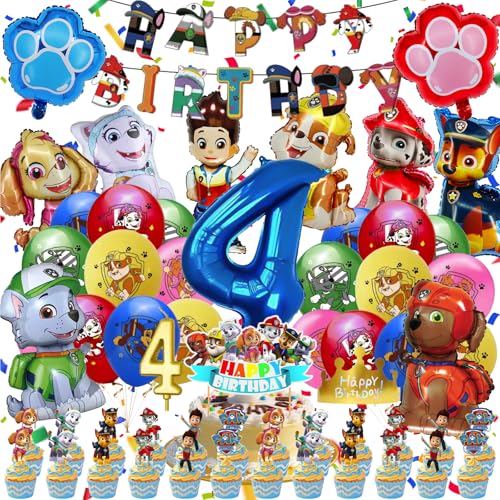 Geburtstagsdeko Kinder, 66 Pcs Geburtstag Deko, Geburtstag Luftballon, Banner von Hkyiowdp