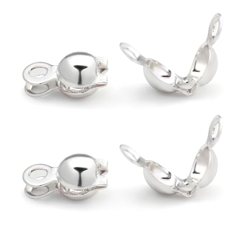 Quetschperlen aus 925er Silber für die Schmuckherstellung, 4 mm Quetschperlen, Knotenabdeckungen für Schmuckherstellung, Knotenabdeckungen für selbstgemachte Armbänder, Halsketten, 100 Stück Quetschperlen aus 925er Silber für die Schmuckherstellung, 4 mm Quetschperlen, Knotenabdeckungen für Schmuckherstellung, Knotenabdeckungen für selbstgemachte Armbänder, Halsketten, 100 Stück von Hlawd