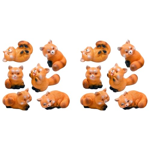 Hlennotor 12x Kleine Miniatur-Figuren, 2,5 cm, Cartoon-Mini-Roter Panda-Figuren-Set, Niedliche Tier-Kuchenaufsätze Aus Kunstharz Hlennotor 12x Kleine Miniatur-Figuren, 2,5 cm, Cartoon-Mini-Roter Panda-Figuren-Set, Niedliche Tier-Kuchenaufsätze Aus Kunstharz von Hlennotor