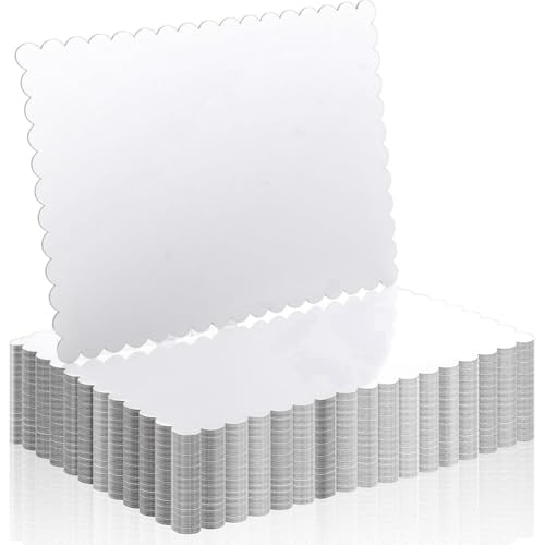 Hlennotor 20 Pack -Rechteck -Kuchenbrettkarton Kuchenbasen, 14 X 10 Gold Folie Viertelkuchenblatt zum Backen Von von Hlennotor