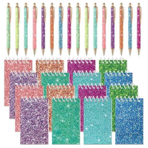 Hlennotor 32 Stück Glitzerstifte und Notizbuch für Kinderpartys, Geschenk, Glitzer-Mini-Notizblock, Taschennotizbuch, Ausgefallene Stifte Hlennotor 32 Stück Glitzerstifte und Notizbuch für Kinderpartys, Geschenk, Glitzer-Mini-Notizblock, Taschennotizbuch, Ausgefallene Stifte von Hlennotor