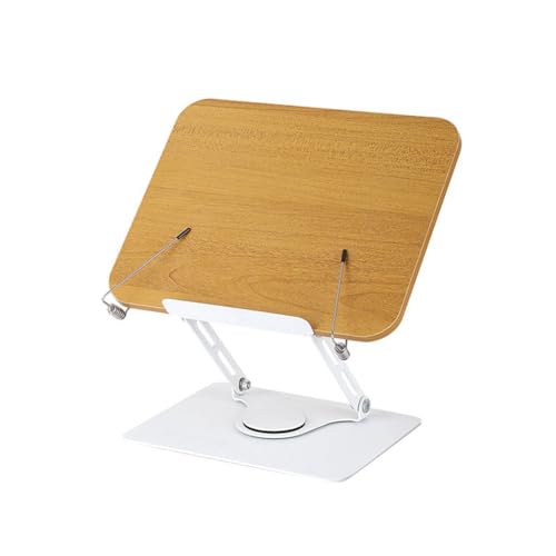 Hlennotor 360° Drehbarer Basis-Buchständerhalter zum Freihändigen Lesen, Faltbarer Buchständer mit Büroklammern, Holzplattenständer, Einfach zu Bedienen Hlennotor 360° Drehbarer Basis-Buchständerhalter zum Freihändigen Lesen, Faltbarer Buchständer mit Büroklammern, Holzplattenständer, Einfach zu Bedienen von Hlennotor
