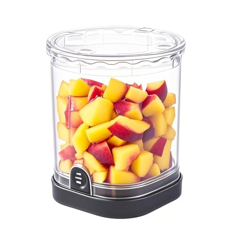 Hlennotor Obst Slicer Tasse, Lebensmittel Dicer mit Behälter, Speed Manual Veggie Chopper Kitchen Gadgets Gemüsehacker von Hlennotor