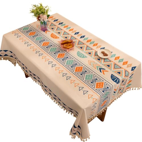 Hlennotor Tischdecke Elegante Tischdekoration Feiertagsfeier Familienfeier Geschenk Blau und Kariert von Hlennotor