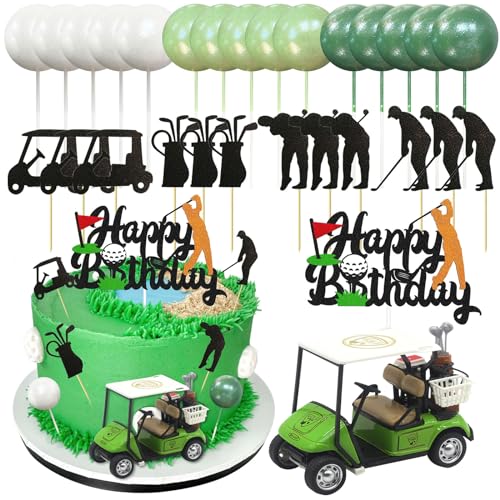 29 Stück Golf Kuchendekoration Grüne Bälle Tortendeko Geschenk für Golf Fans - Golf Geburtstag Dekoration - Golf Party Zubehör Minigolf Themen Tortendekorationen 29 Stück Golf Kuchendekoration Grüne Bälle Tortendeko Geschenk für Golf Fans - Golf Geburtstag Dekoration - Golf Party Zubehör Minigolf Themen Tortendekorationen von Hlimior