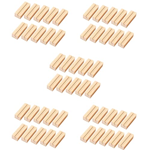 Hlxnyami Tischkartenhalter aus Holz, Tischnummernhalter, Memoständer, Klemmen, Ständer, Karte, Schreibtisch, Nachrichten, Basteln, 100 Stück von Hlxnyami
