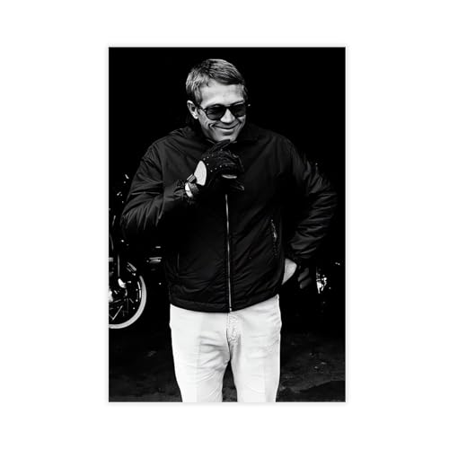 Hndeial Leinwand-Poster, Motiv: Schauspieler Steve McQueen 9, Wandkunst, Dekordruck, Gemälde für Wohnzimmer, Schlafzimmer, Dekoration, ungerahmt, 40 x 60 cm Hndeial Leinwand-Poster, Motiv: Schauspieler Steve McQueen 9, Wandkunst, Dekordruck, Gemälde für Wohnzimmer, Schlafzimmer, Dekoration, ungerahmt, 40 x 60 cm von Hndeial