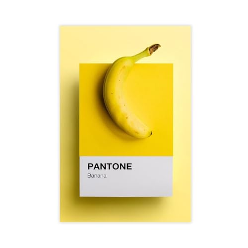 Hndeial Pantone Bananenkunst, Leinwand-Poster, Wandkunst, Dekordruck, Gemälde für Wohnzimmer, Schlafzimmer, Dekoration, ungerahmt, 30 x 45 cm Hndeial Pantone Bananenkunst, Leinwand-Poster, Wandkunst, Dekordruck, Gemälde für Wohnzimmer, Schlafzimmer, Dekoration, ungerahmt, 30 x 45 cm von Hndeial