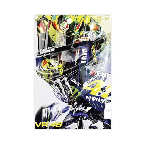 Hndeial Valentino Rossi Leinwand-Poster, Wandkunst, Dekordruck, Gemälde für Wohnzimmer, Schlafzimmer, Dekoration, ungerahmt, 30 x 45 cm Hndeial Valentino Rossi Leinwand-Poster, Wandkunst, Dekordruck, Gemälde für Wohnzimmer, Schlafzimmer, Dekoration, ungerahmt, 30 x 45 cm von Hndeial