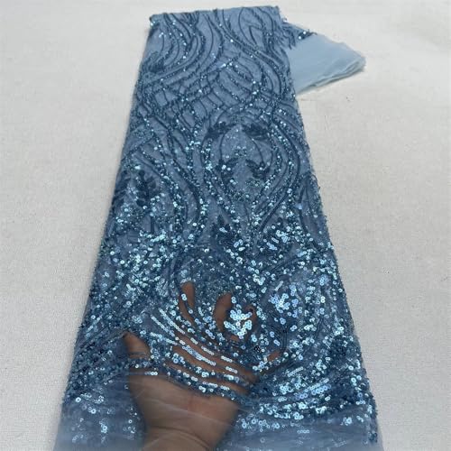 Spitzenstoff für afrikanische Bräutigam, Pailletten, Perlen, Spitzenstoffe, nigerianische Hochzeit, Spitzenstoff, Kleider, 4 x 4,5 m Spitzenstoff für afrikanische Bräutigam, Pailletten, Perlen, Spitzenstoffe, nigerianische Hochzeit, Spitzenstoff, Kleider, 4 x 4,5 m von Hndudnff