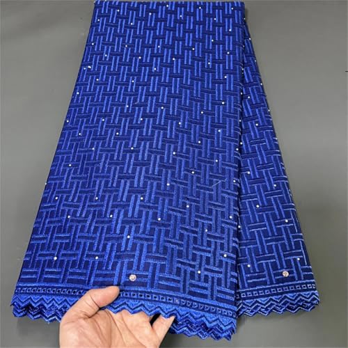 Stickerei-Tüll-Spitzenstoff, afrikanische Baumwolle, Hochzeitskleid, 4,5 m, 2 x 4,5 m Stickerei-Tüll-Spitzenstoff, afrikanische Baumwolle, Hochzeitskleid, 4,5 m, 2 x 4,5 m von Hndudnff