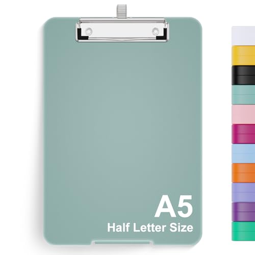 Hnogri A5 Klemmbrett mit Lagerung, 6 x 9'' Krankenpflege Klemmbretter faltbar Lagerung, Kunststoff Klemmbretter faltbar, Bürobedarf, Schulbedarf, Menü Klemmbretter für Arbeit, Clip Board Box. von Hnogri