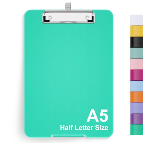 Hnogri A5 Klemmbrett mit Lagerung, 6 x 9'' Krankenpflege Klemmbretter faltbar Lagerung, Kunststoff Klemmbretter faltbar, Bürobedarf, Schulbedarf, Menü Klemmbretter für Arbeit, Clip Board Box. von Hnogri