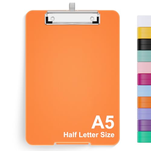 Hnogri A5 Klemmbrett mit Lagerung, 6 x 9'' Krankenpflege Klemmbretter faltbar Lagerung, Kunststoff Klemmbretter faltbar, Bürobedarf, Schulbedarf, Menü Klemmbretter für Arbeit, Clip Board Box. von Hnogri