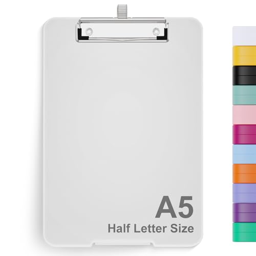 Hnogri A5 Klemmbrett mit Lagerung, 6 x 9'' Krankenpflege Klemmbretter faltbar Lagerung, Kunststoff Klemmbretter faltbar, Bürobedarf, Schulbedarf, Menü Klemmbretter für Arbeit, Clip Board Box. von Hnogri