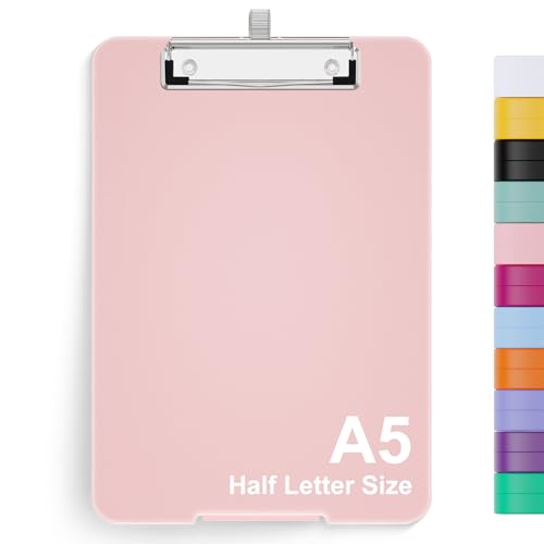 Hnogri A5 Klemmbrett mit Lagerung, 6 x 9'' Krankenpflege Klemmbretter faltbar Lagerung, Kunststoff Klemmbretter faltbar, Bürobedarf, Schulbedarf, Menü Klemmbretter für Arbeit, Clip Board Box. von Hnogri