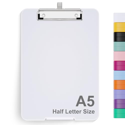 Hnogri A5 Klemmbrett mit Lagerung, 6 x 9'' Krankenpflege Klemmbretter faltbar Lagerung, Kunststoff Klemmbretter faltbar, Bürobedarf, Schulbedarf, Menü Klemmbretter für Arbeit, Clip Board Box. von Hnogri