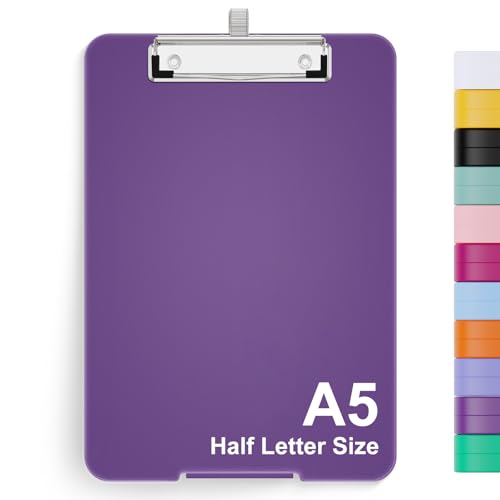 Hnogri A5 Klemmbrett mit Lagerung, 6 x 9'' Krankenpflege Klemmbretter faltbar Lagerung, Kunststoff Klemmbretter faltbar, Bürobedarf, Schulbedarf, Menü Klemmbretter für Arbeit, Clip Board Box. von Hnogri