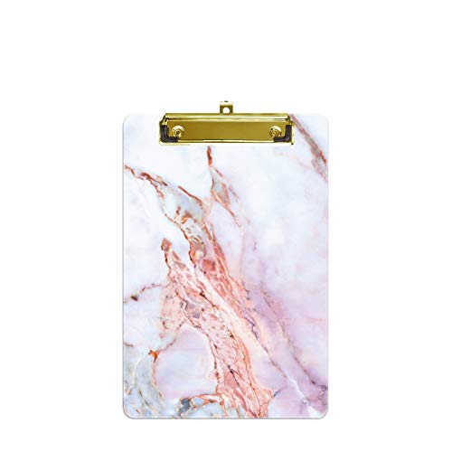 Hnogri Kleines Kunststoff-Klemmbrett, Modedesign A5-Größe Memo-Klemmbretter für Studenten, Kinder, Frauen, Büro, Schule, Clip mit niedrigem Profil, Mini-Klemmbrett Größe 6 "x 9", Crack Marmor Hnogri Kleines Kunststoff-Klemmbrett, Modedesign A5-Größe Memo-Klemmbretter für Studenten, Kinder, Frauen, Büro, Schule, Clip mit niedrigem Profil, Mini-Klemmbrett Größe 6 "x 9", Crack Marmor von Hnogri