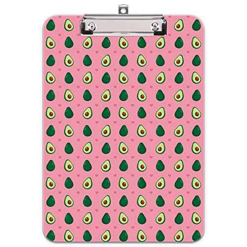 Hnogri Klemmbrett A4 Kunststoff, Mode-Design Klemmmappe A4 Bürobedarf & Schreibwaren für Rechtsanwälte Schüler Lehrer und Kinder, Clipboard Standardgröße 32 x 22 CM, Avocado von Hnogri