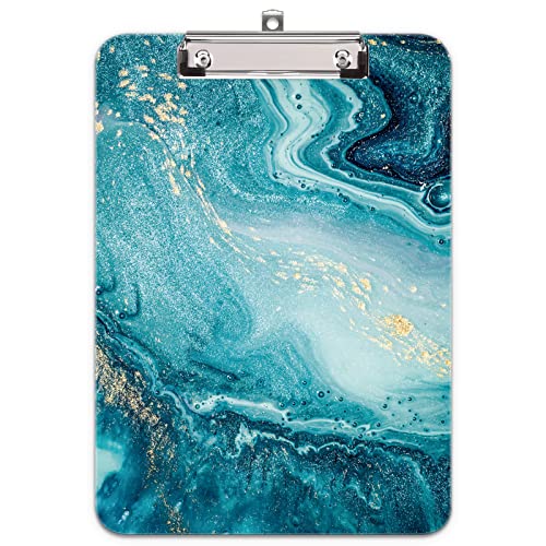 Hnogri Klemmbrett A4 Kunststoff, Mode-Design Klemmmappe A4 Bürobedarf & Schreibwaren für Rechtsanwälte Schüler Lehrer und Kinder, Clipboard Standardgröße 32 x 22 CM, Blaugrüner Marmor Hnogri Klemmbrett A4 Kunststoff, Mode-Design Klemmmappe A4 Bürobedarf & Schreibwaren für Rechtsanwälte Schüler Lehrer und Kinder, Clipboard Standardgröße 32 x 22 CM, Blaugrüner Marmor von Hnogri
