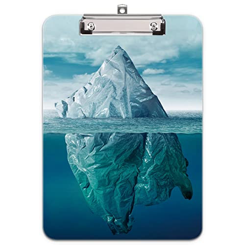 Hnogri Klemmbrett A4 Kunststoff, Mode-Design Klemmmappe A4 Bürobedarf & Schreibwaren für Rechtsanwälte Schüler Lehrer und Kinder, Clipboard Standardgröße 32 x 22 CM, Island von Hnogri
