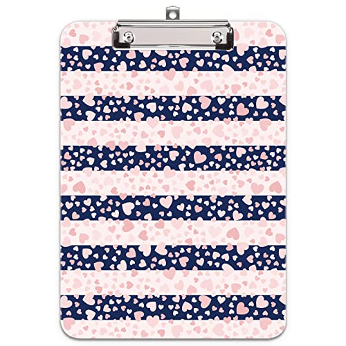 Hnogri Klemmbrett A4 Kunststoff, Mode-Design Klemmmappe A4 Bürobedarf & Schreibwaren für Rechtsanwälte Schüler Lehrer und Kinder, Clipboard Standardgröße 32 x 22 CM, Liebe Streifen Hnogri Klemmbrett A4 Kunststoff, Mode-Design Klemmmappe A4 Bürobedarf & Schreibwaren für Rechtsanwälte Schüler Lehrer und Kinder, Clipboard Standardgröße 32 x 22 CM, Liebe Streifen von Hnogri