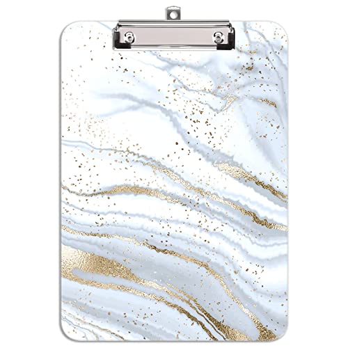 Hnogri Klemmbrett A4 Kunststoff, Mode-Design Klemmmappe A4 Bürobedarf & Schreibwaren für Rechtsanwälte Schüler Lehrer und Kinder, Clipboard Standardgröße 32 x 22 CM, Marmor der Goldlinie Hnogri Klemmbrett A4 Kunststoff, Mode-Design Klemmmappe A4 Bürobedarf & Schreibwaren für Rechtsanwälte Schüler Lehrer und Kinder, Clipboard Standardgröße 32 x 22 CM, Marmor der Goldlinie von Hnogri