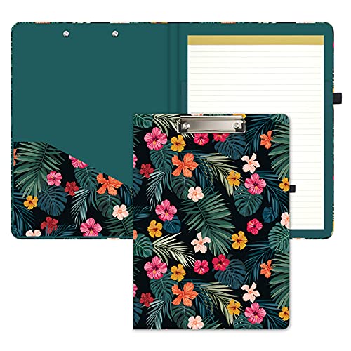 Hnogri Klemmbretter Folio mit nachfüllbarem, gefüttertem Notizblock und Innenfach für Studenten, Klassenzimmer, Büro, Frauen, Mann, süßes benutzerdefiniertes Muster, Größe 12,8 "x 9,2", Blumenflecken Hnogri Klemmbretter Folio mit nachfüllbarem, gefüttertem Notizblock und Innenfach für Studenten, Klassenzimmer, Büro, Frauen, Mann, süßes benutzerdefiniertes Muster, Größe 12,8 "x 9,2", Blumenflecken von Hnogri