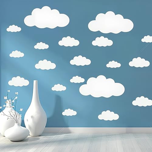 2 Stück Wolken Wandaufkleber, Große Wolken Weiße Wandbilder, Vinyl Wandtattoo Kinderzimmer, Wanddekoration für Teenager, Kinderzimmer, Spielzimmer, Heimdekoration, Tapete 2 Stück Wolken Wandaufkleber, Große Wolken Weiße Wandbilder, Vinyl Wandtattoo Kinderzimmer, Wanddekoration für Teenager, Kinderzimmer, Spielzimmer, Heimdekoration, Tapete von Hnonoxy