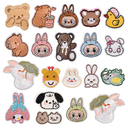 20 Stück Bügelbilder Aufnäher, Bestickte Aufnäher zum Aufnähen oder Aufbügeln, Tier Flicken Patches Flicken zum Aufbügeln, Aufbügelflicken mit Tiermuster, für Kleidung, Hosen, Hüte, Jeans, DIY 20 Stück Bügelbilder Aufnäher, Bestickte Aufnäher zum Aufnähen oder Aufbügeln, Tier Flicken Patches Flicken zum Aufbügeln, Aufbügelflicken mit Tiermuster, für Kleidung, Hosen, Hüte, Jeans, DIY von Hnonoxy