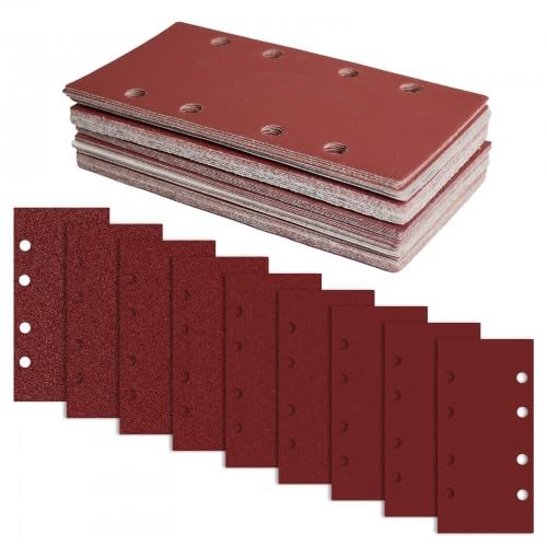 45 Stück Schleifpapier Set - 93 x 185 mm, Klett Schleifblätter Körnung 40-1000, 8 Löcher, Hochwertiges Zubehör für Multischleifer & Schwingschleifer - Schleifblatt für Holz, Metall, Farbe 45 Stück Schleifpapier Set - 93 x 185 mm, Klett Schleifblätter Körnung 40-1000, 8 Löcher, Hochwertiges Zubehör für Multischleifer & Schwingschleifer - Schleifblatt für Holz, Metall, Farbe von Hnonoxy