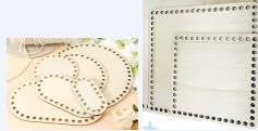 8 Stück Kreise, Quadrate und Ovale Naturholzkorbboden,Naturholzkorbboden Set,Korbboden zum Häkeln,DIY Korbboden Set für DIY-Weihnachtskörbe zum Flechten (10/15/20/25/30 cm) von Hnonoxy