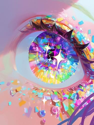 Malen Nach Zahlen Erwachsene Auge Malen Nach Zahlen Kinder Stern Paint by Numbers mit Hochauflösende Leinwand DIY Basteln Erwachsene Set Handgemalt Ölgemälde Home Decor 80x110cm (ohne Rahmen) S-512 von Hnxaamlg