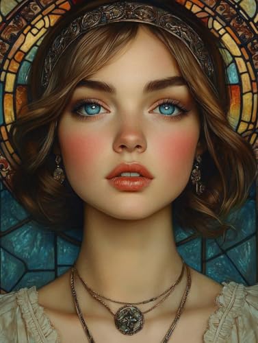 Malen Nach Zahlen Erwachsene Frau Malen Nach Zahlen Kinder Retro Paint by Numbers mit Hochauflösende Leinwand DIY Basteln Erwachsene Set Handgemalt Ölgemälde Home Decor 80x110cm (ohne Rahmen) S-516 von Hnxaamlg