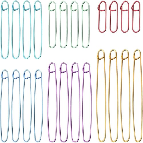 HoAhaMay 24 Stück Stricken Nadelhalter Set, 6 Größen Nadelhalter, Stricken Sicherheit Nadeln, Aluminium Nadelhalter, Häkeln Werkzeuge für handgemachte DIY Schals, Decken, Stricken Zubehör Utensilien HoAhaMay 24 Stück Stricken Nadelhalter Set, 6 Größen Nadelhalter, Stricken Sicherheit Nadeln, Aluminium Nadelhalter, Häkeln Werkzeuge für handgemachte DIY Schals, Decken, Stricken Zubehör Utensilien von HoAhaMay