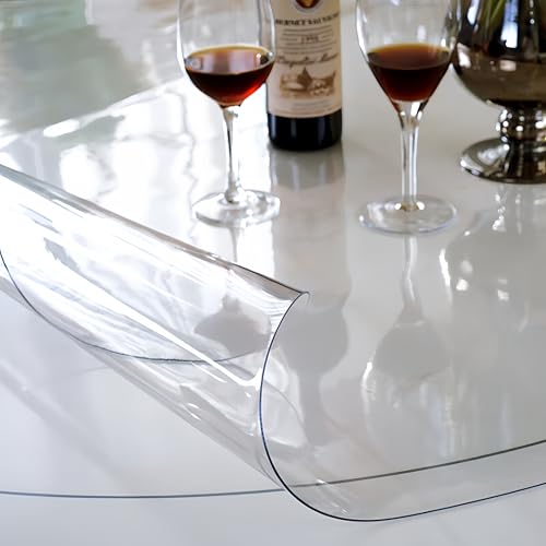 HoSwag Tischunterlage, rund, transparent, 1,5 mm dick, Kunststoff, wasserdicht, leicht zu reinigen, PVC-Platte für Restaurant, Hotel, Café, Bar, Büro, 99 x 99 cm HoSwag Tischunterlage, rund, transparent, 1,5 mm dick, Kunststoff, wasserdicht, leicht zu reinigen, PVC-Platte für Restaurant, Hotel, Café, Bar, Büro, 99 x 99 cm von HoSwag