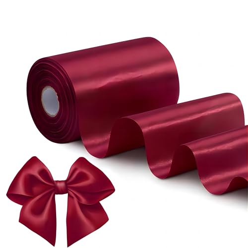 2 Stücke 10cm x 20M Geschenkband Satinband Rot Poly schleifenband breit, Rotes einfarbiges Stoffband Satin Dekoband Geschenkbänder, Satinbänder für Dekoration Weihnachten Geburtstag Geschenkschleife 2 Stücke 10cm x 20M Geschenkband Satinband Rot Poly schleifenband breit, Rotes einfarbiges Stoffband Satin Dekoband Geschenkbänder, Satinbänder für Dekoration Weihnachten Geburtstag Geschenkschleife von HoaaiGo