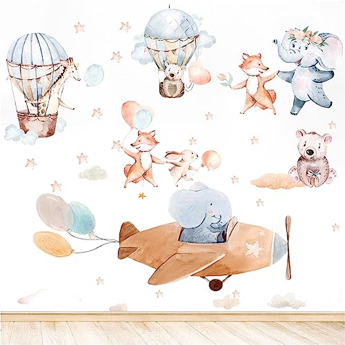 43 Pcs Flugzeug Tier Wandtattoo, Abnehmbar Tiere DIY Karikatur Wandsticker, Niedlich Kinderzimmer Wandaufkleber, Flugzeug Tier Wandtattoo für Schlafzimmer Wanddeko 43 Pcs Flugzeug Tier Wandtattoo, Abnehmbar Tiere DIY Karikatur Wandsticker, Niedlich Kinderzimmer Wandaufkleber, Flugzeug Tier Wandtattoo für Schlafzimmer Wanddeko von HoaaiGo