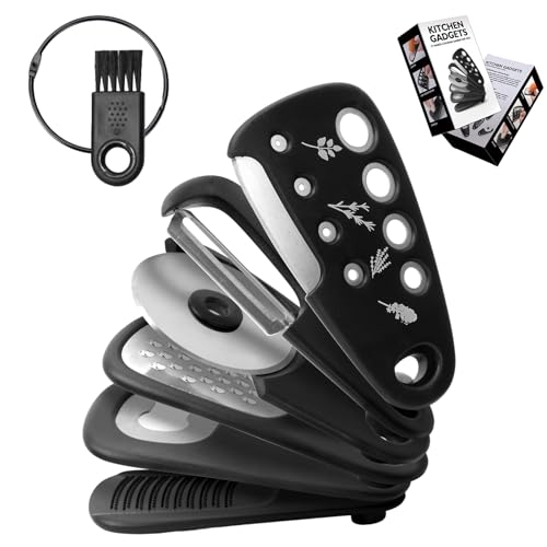 6 in 1 Küchenhelfer Set, Mini Gemüseschäler Platzsparendes Küchenzubehör, Tragbare Campingzubehör, Käsereibe, Flaschenöffner, Pizzaschneider, Knoblauch Ingwerreibe,Rosmarinschneider 6 in 1 Küchenhelfer Set, Mini Gemüseschäler Platzsparendes Küchenzubehör, Tragbare Campingzubehör, Käsereibe, Flaschenöffner, Pizzaschneider, Knoblauch Ingwerreibe,Rosmarinschneider von HoaaiGo