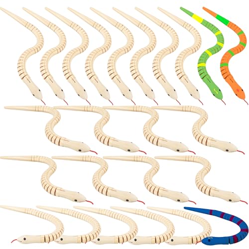 Hoarost 24 Stück 30,5 cm Holzschlangen, unlackiert, flexibel, Wackelschlange, bemalbar, blanko, Holzschlange, Spielzeug für DIY, Kunst, Handwerk, Halloween, Geburtstag, Party-Dekoration Hoarost 24 Stück 30,5 cm Holzschlangen, unlackiert, flexibel, Wackelschlange, bemalbar, blanko, Holzschlange, Spielzeug für DIY, Kunst, Handwerk, Halloween, Geburtstag, Party-Dekoration von Hoarost