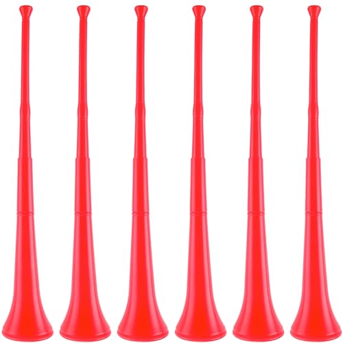 Hoarost Vuvuzela Trompetenhorn aus Kunststoff, zusammenklappbar, für Sportveranstaltungen, Sportveranstaltungen, Abschlussfeiern, Partygeschenke, 6 Stück, 71,1 cm, Rot Hoarost Vuvuzela Trompetenhorn aus Kunststoff, zusammenklappbar, für Sportveranstaltungen, Sportveranstaltungen, Abschlussfeiern, Partygeschenke, 6 Stück, 71,1 cm, Rot von Hoarost