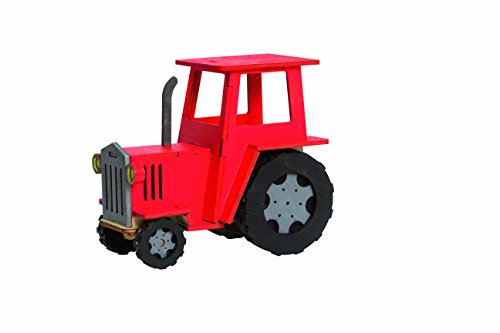 Drechslerei Kuhnert - Anspruchsvolles Hobaku Bastelset - Motiv: Traktor - Maße: 13x8x11cm - kein Spielzeug - Made in Germany von Hobaku HOLZ - BASTELN - KUHNERT